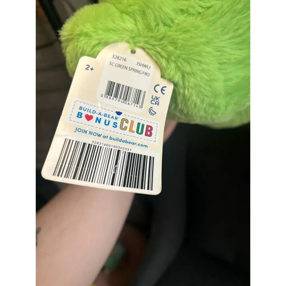 Build-A-Bear 2021 Green Frog Plush NWT Stuffed Animal